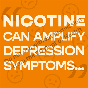 Graphic - Nicotine can amplify depression symptoms.