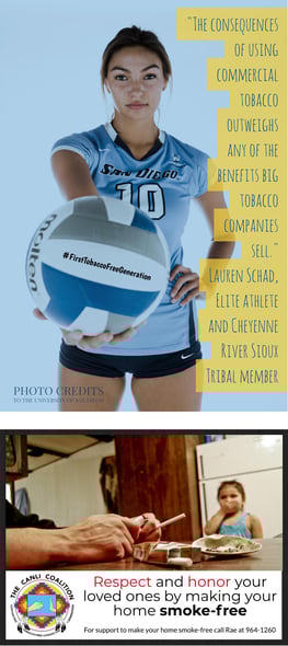 Poster of a high schooler holding a volleyball