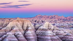 Badlands National Park at Sunset